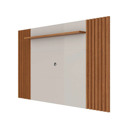 Reembalado - Painel para TV até 75 polegadas 2,17m Allure - Natural c/ Off White Gloss