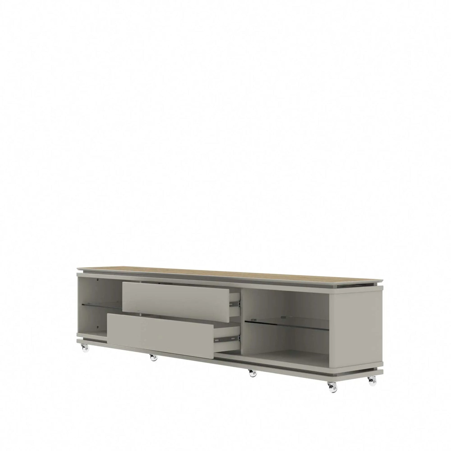 Reembalado - Rack Lewis 216 cm - Freijó c/ Grigio Gloss