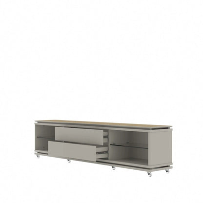 Reembalado - Rack Lewis 216 cm - Freijó c/ Grigio Gloss