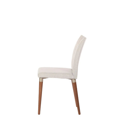 Reembalagem - Cadeira Luma - Natural c/ Linho Off White - Champanhe