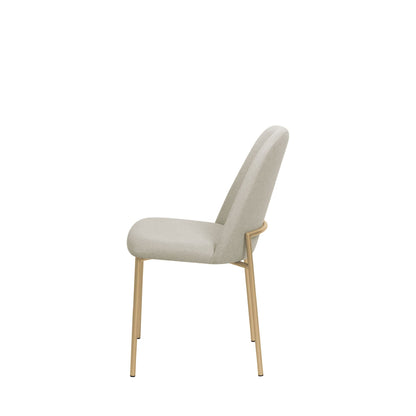 Reembalado - Cadeira Lucille - Dourado c/ Duna Taupe