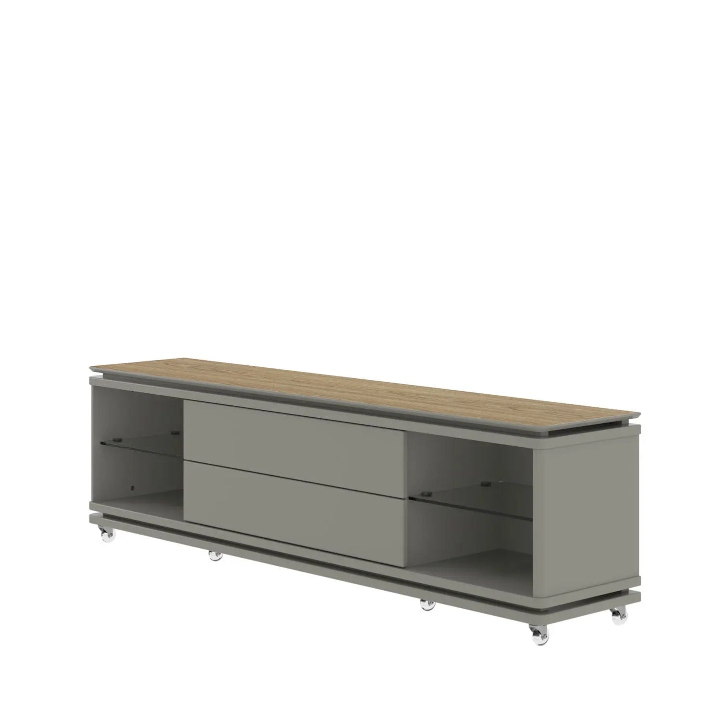 Rack Lewis 184 cm - Freijó c/ Grigio Gloss