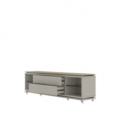 Rack Lewis 184 cm - Freijó c/ Grigio Gloss