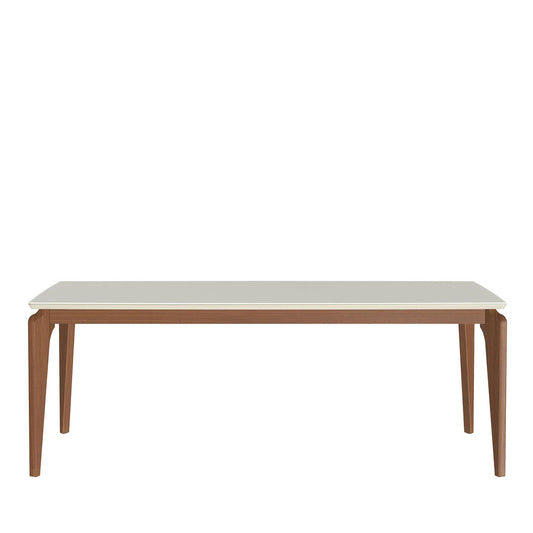 Reembalado - Mesa de Jantar New Lauren 208 cm – Natural c/ Off White Fosco