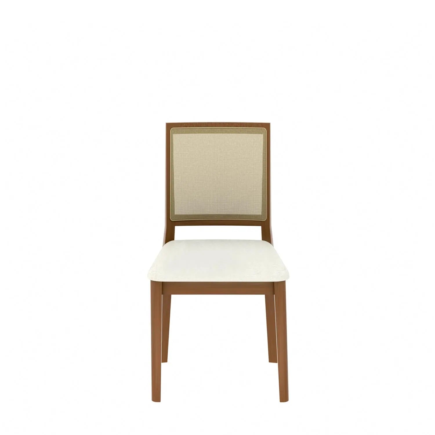 Homedock Cadeira Marla - Linho Off White c/ Natural Carmo