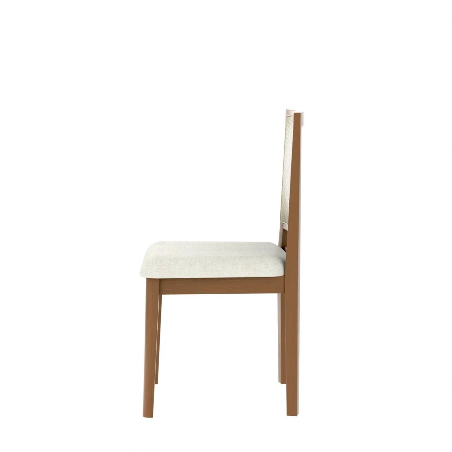 Homedock Cadeira Marla - Linho Off White c/ Natural Carmo