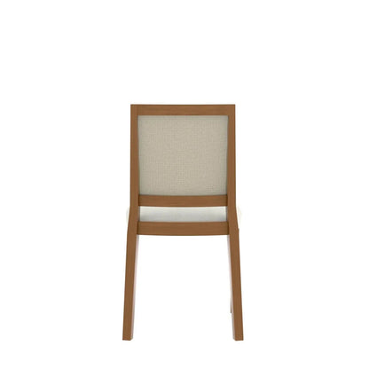 Homedock Cadeira Marla - Linho Off White c/ Natural Carmo