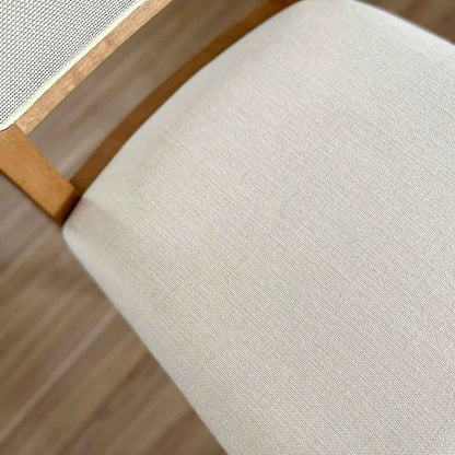 Reembalado - Cadeira Marla - Linho Off White c/ Natural