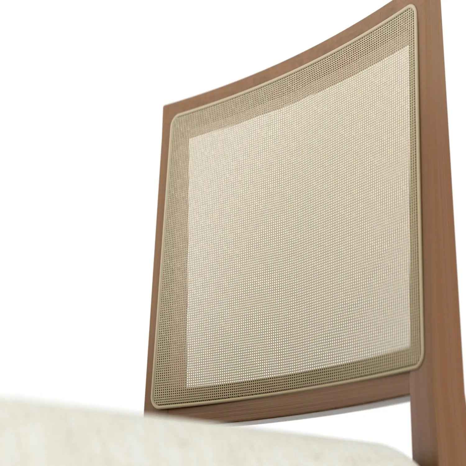 Reembalado - Cadeira Marla - Linho Off White c/ Natural