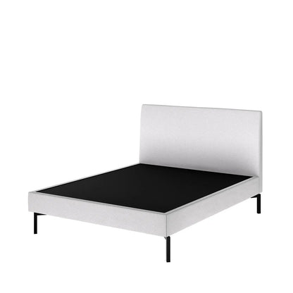 Reembalado - Cama Queen Estofada Amália - Bouclê Branco c/ Preto