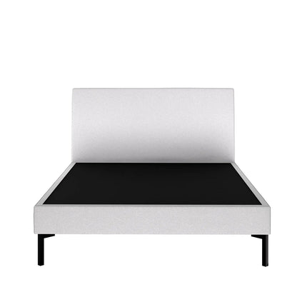 Reembalado - Cama Queen Estofada Amália - Bouclê Branco c/ Preto