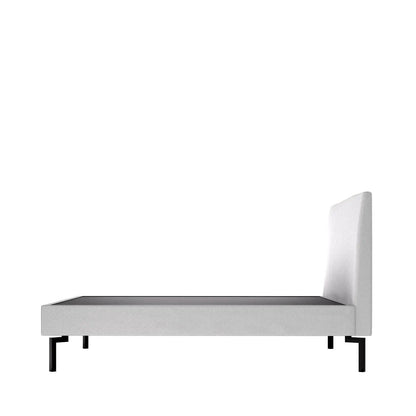 Reembalado - Cama Queen Estofada Amália - Bouclê Branco c/ Preto