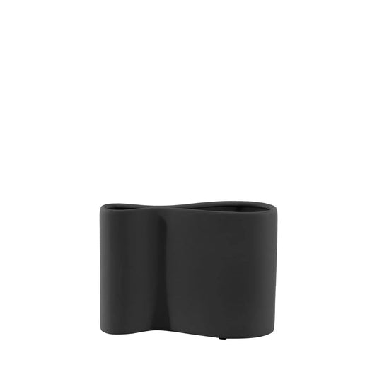 Vaso Decorativo em Cerâmica Lizah Preto 25 cm
