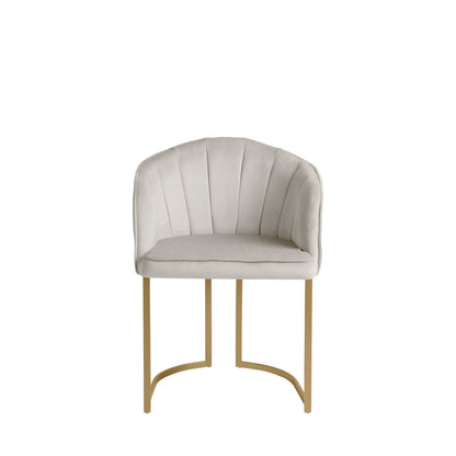 Reembalado - Cadeira Beverly - Veludo Fendi - Dourado