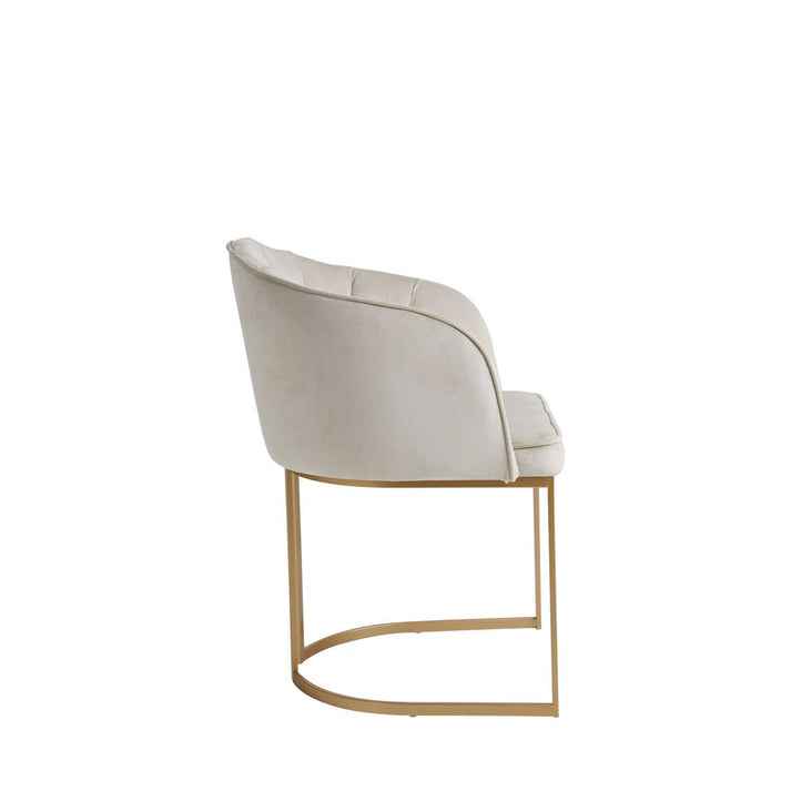 Reembalado - Cadeira Beverly - Veludo Fendi - Dourado