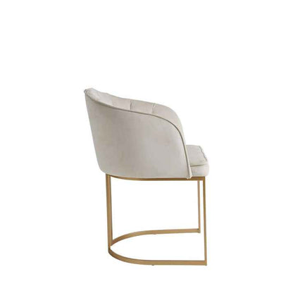 Reembalado - Cadeira Beverly - Veludo Fendi - Dourado