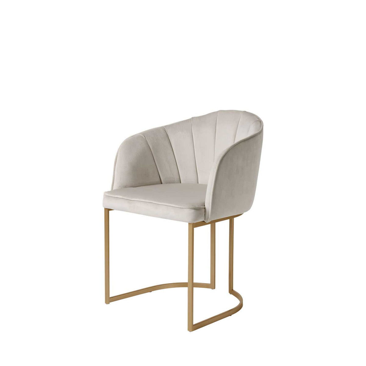 Reembalado - Cadeira Beverly - Veludo Fendi - Dourado