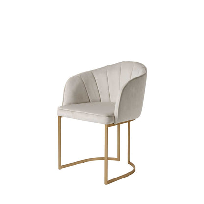 Reembalado - Cadeira Beverly - Veludo Fendi - Dourado