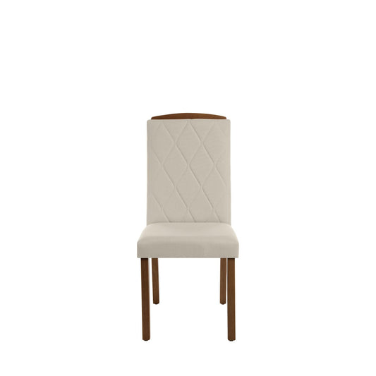 Reembalado - Cadeira Daisy - Natural c/ Linho Off White