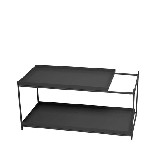 Mostruário - Mesa de Centro de Metal Bismuto Preto 89 cm