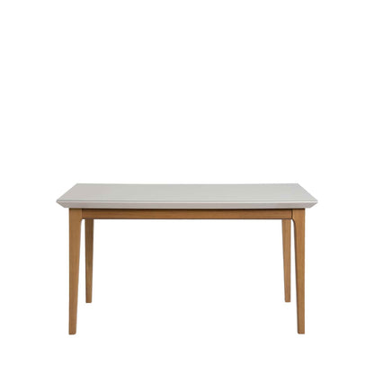 Devolvido - Mesa de Jantar Valência Natural c/ Vidro Branco 136 cm