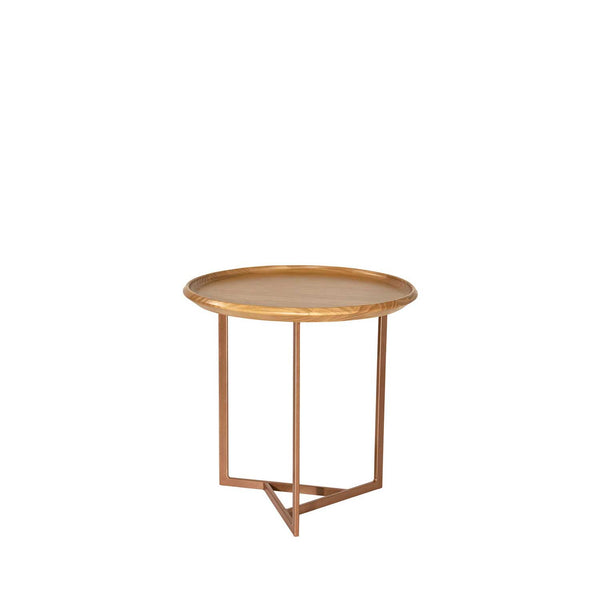 Reembalado - Mesa Lateral Avia 51 cm - Cinamomo c/ Cobre
