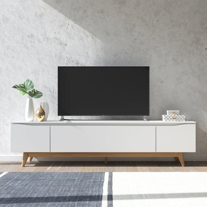 Reembalado - Rack Flynt 219 cm - Natural c/ Off White Fosco